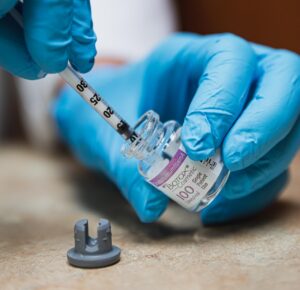 A close-up shot of a provider preparing Botox in Carmel, IN