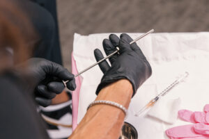 A close-up of syringes for TRT in Carmel, IN.